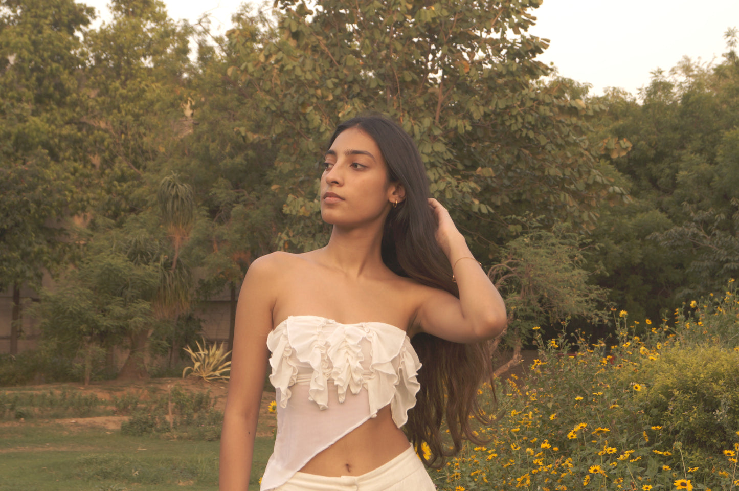 Asymmetrical Ruffle Top