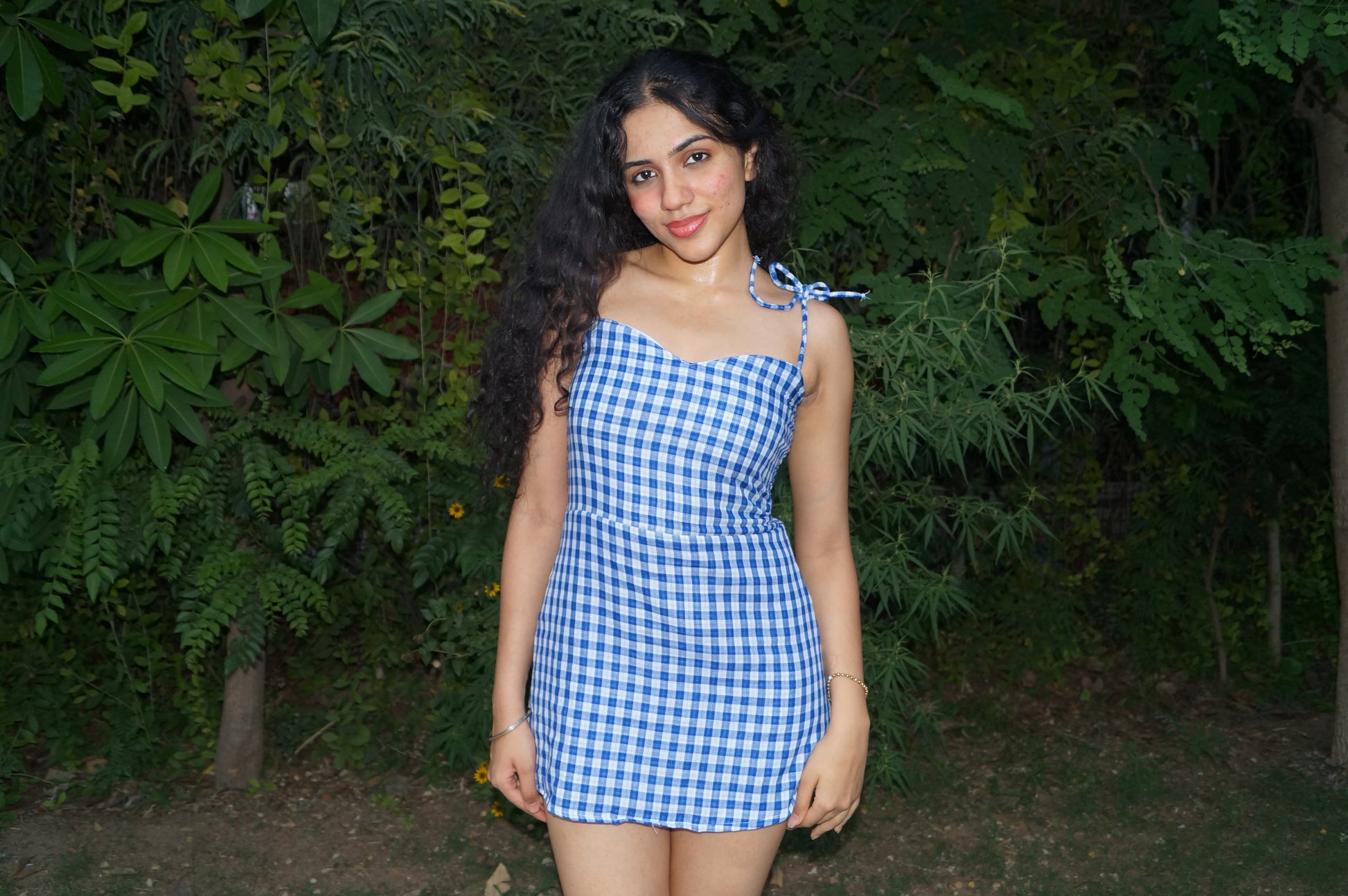 Girls Cotton Gingham Dress